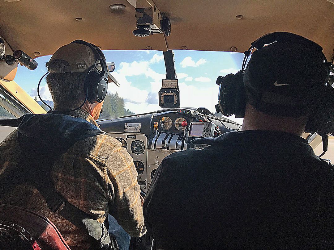 Many bear and moose were spotted during the flight to camp.